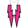 Z-Shop 80s Outfits Costume Accessories for Women - I Love 80's Print Off Shoulder T-Shirt,Lace Headband Necklace Bracelet Gloves for 80s Costumes,Hot Pink,XXL