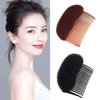2PCS Hair Clip with Sponge Hair Base Inserts Bump It Up Hair Pads Bun Maker Hair Styling Accessories Charming Hair Comb Braid Tool DIY Hair Beauty Tool(Brown)