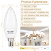 comzler Type B Small Light Bulb, Candelabra LED Light Bulb E12 Small Base 4000K Neutral White - 60watt Equivalent,600LM,Non-Dimmable Candelabra Bulbs, Pack of 6, Non-Dimmable