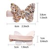 Butterfly Hair Clips for Girls Hair Barrettes Gold Glitter Bow Toddler Hair Pins Sparkly Bowknot Headwear Alligator Clips Barrettes Bows for Girls Party Hair Accessories 2PCS