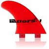 DORSAL Surfboard Fins Longboard Twin 2 or Quad Front Set FCS Compatible Red Medium Polycarbonate