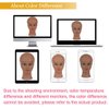 NEWSHAIR 21 Inch Bald Mannequin Head with Eyelash Female Wig Head Professional Cosmetology for Wig Making and Display Hat Helmet Glasses or Masks Display Head Model with Free T-Pins (Dark Brown)