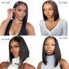 shangyinfa Bob Wig Human Hair Glueless Bob Wigs Human Hair Pre Plucked Pre Cut with Baby Hair Transparent Straight 13x4 Lace Front Bob Wigs Human Hair 180% Density Natural Black Color 12 Inch