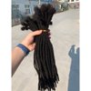 YONNA Human Hair Microlocks Sisterlocks Dreadlocks Extensions 20Locs Full Handmade (Width 0.4cm) 20inch Natural Black #1B