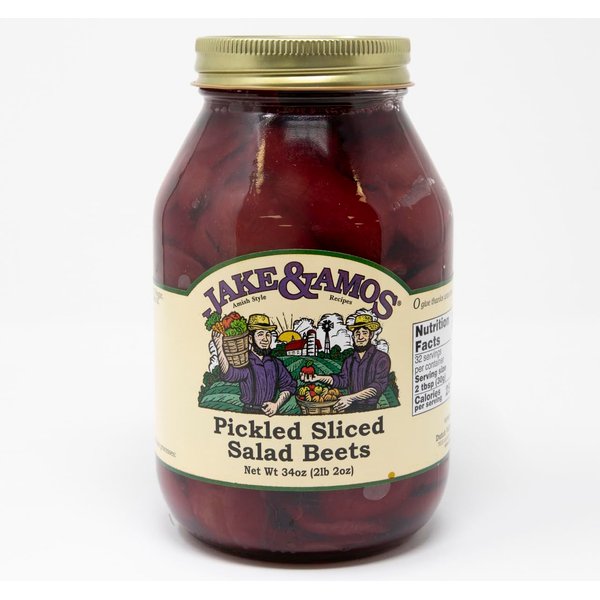 Jake & Amos Pickled Sliced Salad Beets 34 Oz. (2 Jars)