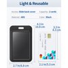 Uniclife 3 Pack Sliding ID Badge Holder Hard Black Vertical Plastic Card Case Protector Pouch with Clear Window for Office School ID Credit Cards Proximity Key Cards Driver’s Licenses and Passes