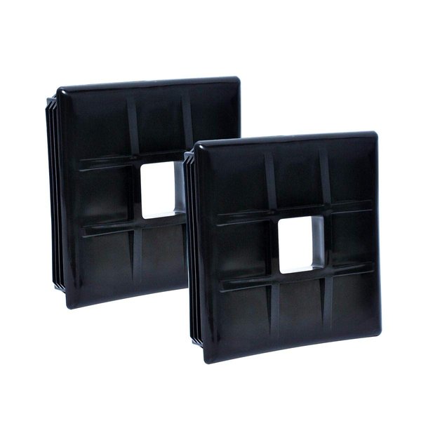Wadoy RV Bumper Plug End Cap 4" Square Bumper Caps for RV, Camper, Travel Trailer, 2 Pack