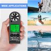 HOLDPEAK Pocket Anemometer Handheld Digital Wind Speed Meter Gauge Air Flow Velocity Temperature Measuring Device for Outdoor Sailing Surfing Drone Flying Golf Shooting HVAC 816B