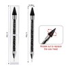 Erinde Rhinestone Picker Tool Diamond Gems Painting Pen Acrylic Crystal Beads Handle Rhinestones Applicator Dual-Ended Manicure Nail Art DIY Decoration Tool with 2 Extra Wax Tips (Black)