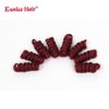 3 Packs Eunice Hair Synthetic Kenzie Curl Crochet Braids Short Crochet Braiding Bouncy Twist Spiral Curls Jamaican Bounce Twist Hair Extensions 20 Strands/Pack(10 inch kenzie, Burgundy)