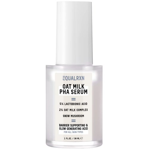 EqualRXN Oat Milk PHA Serum | Glow & Barrier Supporting & Brightening Face Serum | Exfoliating & Hydrating Lactobionic Acid Serum | For All Skin Types & Sensitive Skin