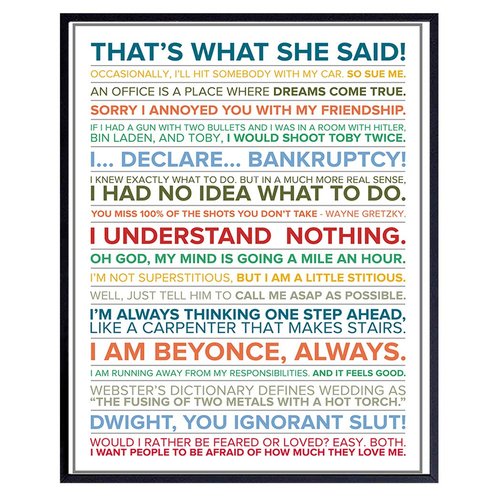 The Office Merchandise - Michael Scott Poster - The Office Merch - The Office Decor - The Office Wall Decor - The Office Gifts - The Office Quotes The Office Wall Art Picture - Boss Gifts - Men, Women