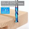EANOSIC Spiral Router Bits Up Down Compression Bit 1/4 inch Cutting Diameter with Nano Blue Coated, 1/4 inch Shank Solid Carbide CNC End Mill for Wood Carving Engraver Milling Cutters