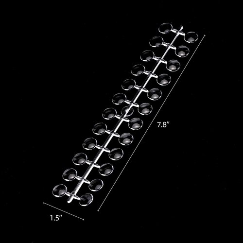 720 Pcs Nail Polish Swatch Dots Round False Nail Display Tips Transparent Nail Art Color Display Chart with Adhesive Sticker for Nail Polish Training Practicing