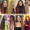 Unionbeauty 24 Inch 3 Pack Body Wave Braiding Hair Black Pre-Feathered Braiding Hair French Curl Crochet Braids Body Wave Crochet Hair for Boho Box Braids Synthetic Hair Extension Crochet Braids (1B#)