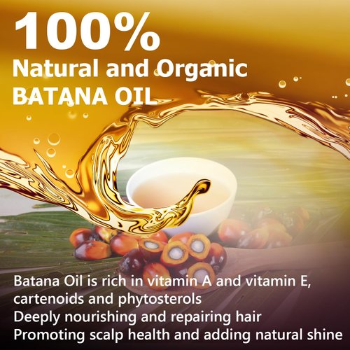 Batana Oil Organic for Hair Growth: Natural Batana Oils from Honduras Hair Treatment for Hair Loss - Hair Regrowth Moisturizer Masks Growth and Thickness Cold Pressed Batana Oils for Women Men (2pcs)