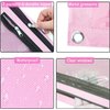 Pencil Pouch for 3 Ring Binder, 2 PCS Double Layer Binder Pencil Case with Zipper Puller, Transparent PVC Mesh Window Oxford Pencil Holder 3 Ring Binder Pencil Cases, Smooth Metal Zipper Pencil