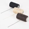 High Strength Polyester Thread for Drapery, Beading, Purses, Leather, Hair Weaving Threads and Needle for Hair Extensions, Wig DIY (Black-Brown-Blonde）