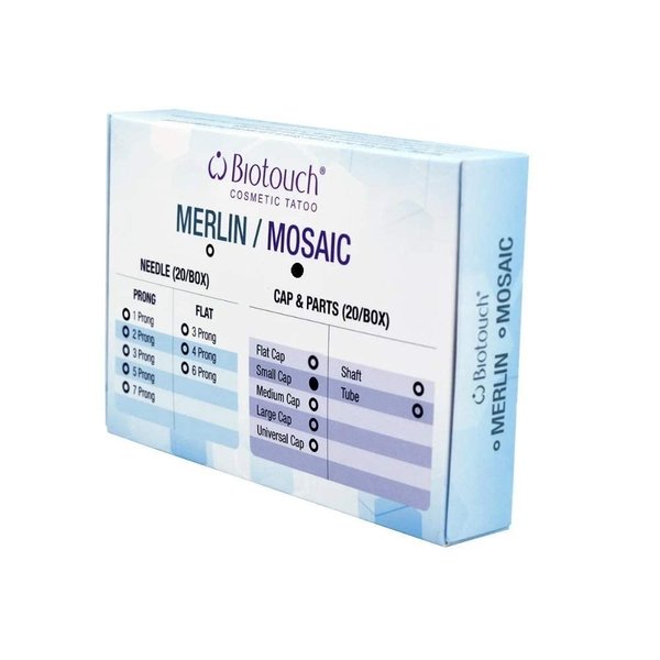 Biotouch Permanent Makeup Mosaic Machine 1 Prong Needle Cap - 20 per box