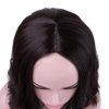 Rosa Star Dark Brown Short Wavy Wig, Short Wavy Brown Bob Wigs for Women,Natural Looking Short Bob Wavy Wig with Bangs (Brown).