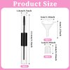 4 Pack Empty Mascara Tube and Wand Dual 2-in-1 Mascara Wand and Eyeliner Tube Refillable Mascara Tube with Funnel for castor oil Eyebrow Growth Serum