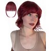 Rosooi Curtain Bangs Human Hair Clip in Bangs for Women Wine Red Color Fake Air Bangs for Daily Wear Hair Clip Bangs