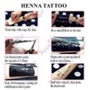 Xmasir Pack of 24 Sheets Henna Tattoo Stencil Kit/Temporary Tattoo Templates,Self-Adhesive Indian Arabian Tattoo Sticker for Body Paint New Designs