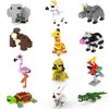 Jellydog Toy Mini Building Blocks Animals,Party Favors for Kids,12 in 1 Stem Toys Building Sets, Assorted Mini Animals Building Blocks Sets for Goodie Bags, Prize,Cake Topper