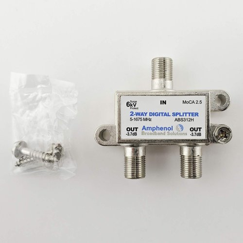 Amphenol 2-Way Digital Coaxial Splitter MoCA 2.5 ABS312H