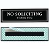 Kubik Letters Original No Soliciting Sign for House (with Strong Adhesive Tape) - No Soliciting Sign for Front Door - No Solicitors Sign for Front Door - No Solicitation Sign - Black 120 mil