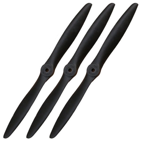 XOAR PJG 10x6 RC Airplane Propeller 10 Inch 2 Blade Nylon Prop for Fixed-Wing RC Planes (Pack of 3)