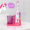 Brusheez® Kids’ Electric Toothbrush Set - Safe & Effective for Ages 3+ - Parent Tested & Approved with Gentle Bristles, 2 Brush Heads, Rinse Cup, 2-Minute Timer, & Storage Base (Sparkle The Unicorn)