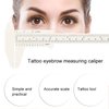 Haosie Eyebrow Ruler Mapping, Eyebrow Measuring Tool, Double Scale Vernier Caliper, Plastic Sliding Gauge Ruler for Permanent Makeup Eyebrow Shaping