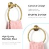 HouseAid Stainless Steel Towel Ring for Bathroom Hand Towel Holder Modern Circle Towel Hanger Round Towel Rack Wall Mounted Brushed Gold (2Pack)