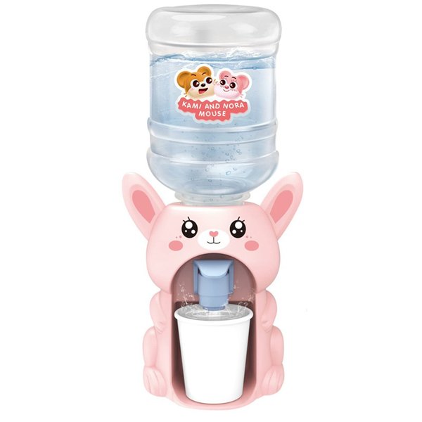 LUOZZY Mini Water Dispenser Toy for Kids Simulation Animal Water Machine Toy for Kids Water Dispenser Dollhouse Toy (Rabbit)