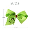 2Pcs Green Hair Bow Clips 5inch Christmas Decorations Women Girls Costume Accessories