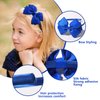Kistreao Bow Headband Blue Hair Bows Hair Band Big Bows Headband Cute Hair Accessories for Women Girls Holiday Party Supplies