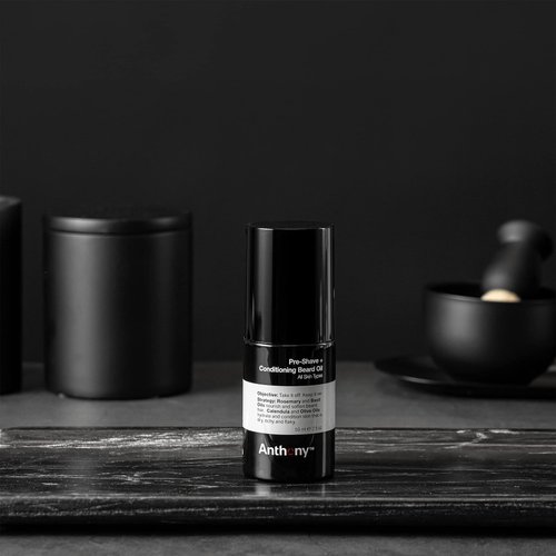 Anthony Pre-Shave and Conditioning Beard Oil, 2 Fl Oz, Contains Rosemary, Basil, Olive and Calendula Oils, Hydrates, Softens, Nourishes, and Conditions Skin