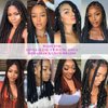 100% Brazilian Wool Hair Acrylic Yarn for African Braids/Senegalese Twist/Faux Locs/Wraps with Crochet Hook(4 Roll, Natural Black)