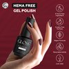 GLOSS Gel Nail Polish | Burgundy Red 15ml 1 pcs - HEMA Free Gel Polish, Wine Red Soak Off UV LED Gel Polish, Nail Art Design for Home & Salon Use, Gel Manicure Holiday Gifts for Women & Girls