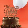 Happy Birthday Customize Birthday Cake Topper Personalized Name Age Cake Topper With Heart Cake Decoration For Party Wood