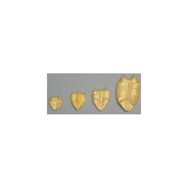 Item#38850 - Gold Leaf 1/2" Royal Icing Cake/Cupcake Decorations 12 Ct