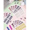 20 Sheets Full Wraps Nail Polish Stickers, Kalolary Nail Strips with 2PCS Nail File for Nails Art Gel Nail Polish Strips Stickers Self-Adhesive Press on Nail Polish Fingernail Stickers for Women Girls