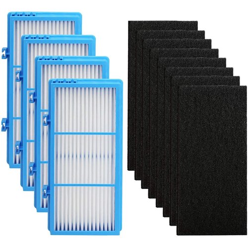 Colorfullife Replacement Filters for Holmes AER1 HEPA Type Total Air Filter Replacement Filters for HAPF30AT and HAP242-NUC, 4 HEPA + 8 Carbon Booster Filters