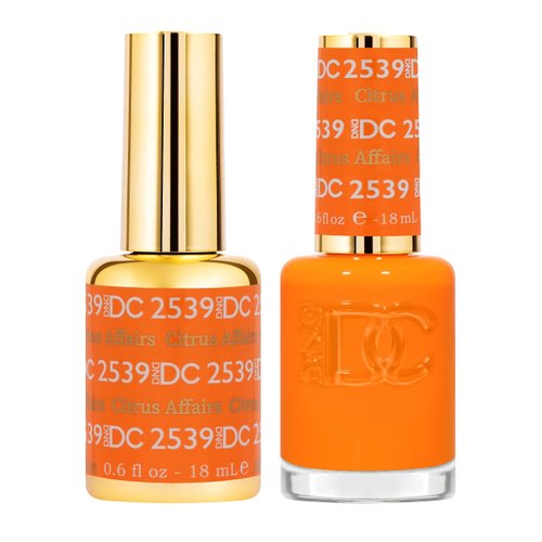 DND Gel Polish Set - 1 each of Gel Polish and Nail Polish, 2539 Citrus Affairs, 0.5 Fl Oz