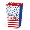Big Dot of Happiness Stars and Stripes - Memorial Day, 4th of July and Labor Day USA Patriotic Party Favor Popcorn Treat Boxes - Set of 12