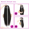 Ice Pear 250% Density 28 Inch 13x6 Lace Front Wigs Human Hair Pre Plucked Straight HD Transparent Lace Front Wigs Human Hair Glueless Frontal Wigs Human Hair for Black Women with Baby Hair