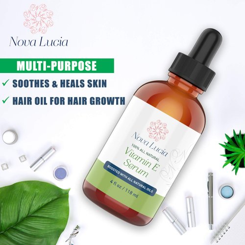 Organic Vitamin E Oil For Skin Face Hair Oil For Hair Growth Acne Scar Treatment Stretch Mark Removal Moisturizer Hair Skin And Nails Vitamins compare with Vitamin E Cream Acne Scar Remover Cream 4 oz