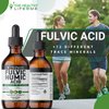 Liquid Fulvic Acid + Humic + Trace Minerals | Hydration | Keto Supplement | Energy | pH Balance | Hair | 2-Month Supply | Liquid Color - Brown