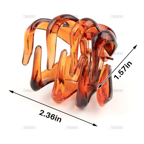 AUEAR, Octopus Clip Jaw Hair Claw Spider Hair Claw Clips Hairpins for Thick Hair (Mixed Color, 6 Pack, 2.36"x1.57")